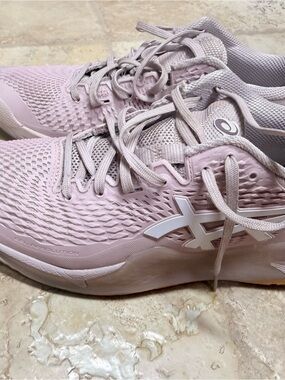 ASICS Women's Light Pink Athletic Tennis Shoes